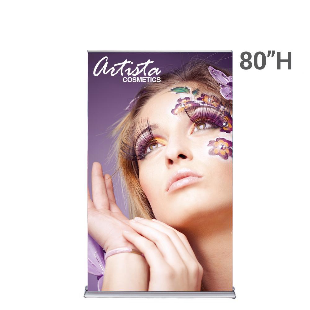 48 in. SilverStep Retractable Banner Stand — Graphic Package / 80 inches